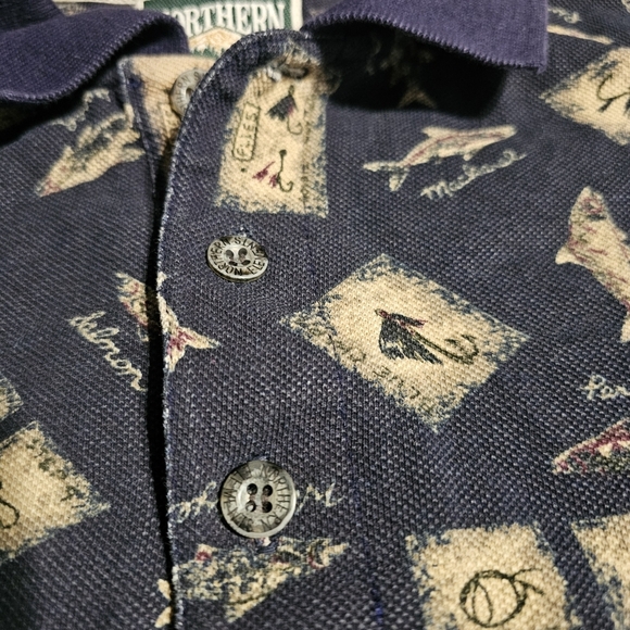 Vintage Northern Elements AOP Polo Long Sleeves - Picture 4 of 6